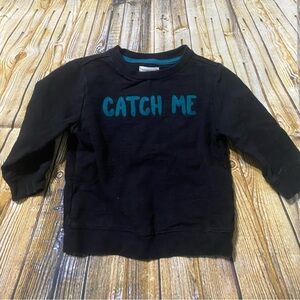 Gymboree Embroidered Catch Me If You Can Shirt Black